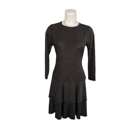 Michael Kors Dresses & Skirts - Michael Kors Shift Dress Women's Small Black Gold Metallic Stretchy NEW